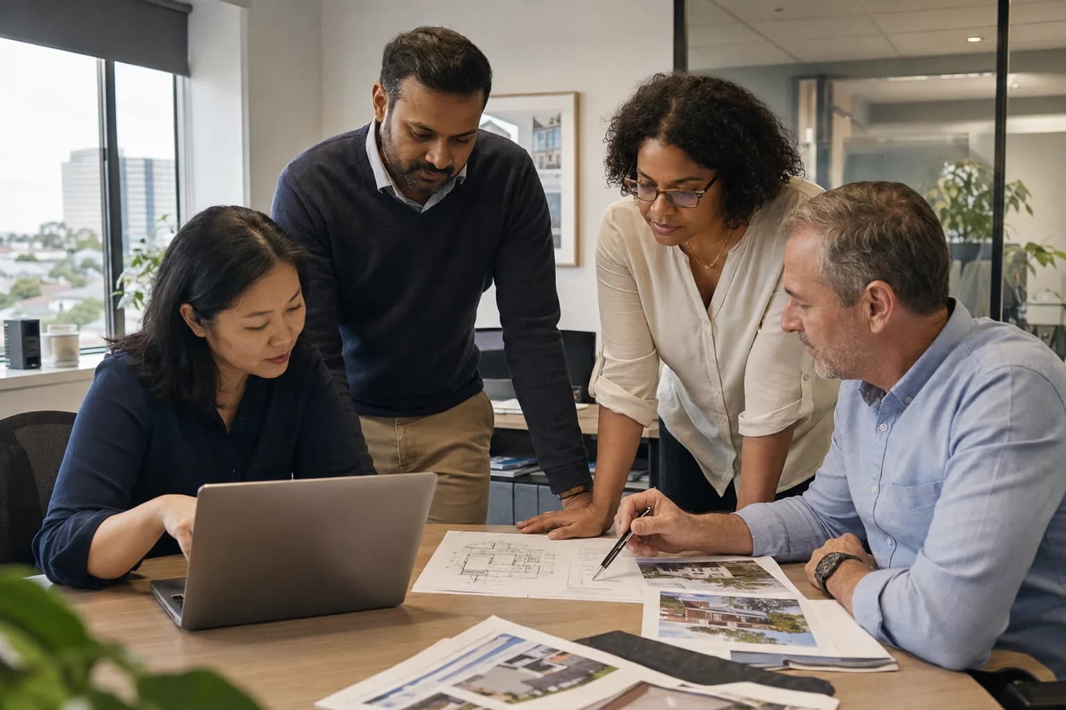 Property valuation professionals reviewing property information